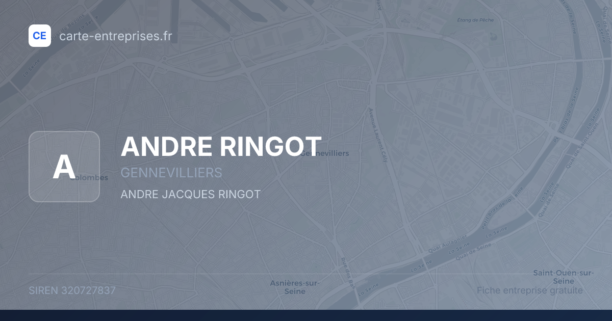 ANDRE RINGOT — 320727837 — fiche entreprise