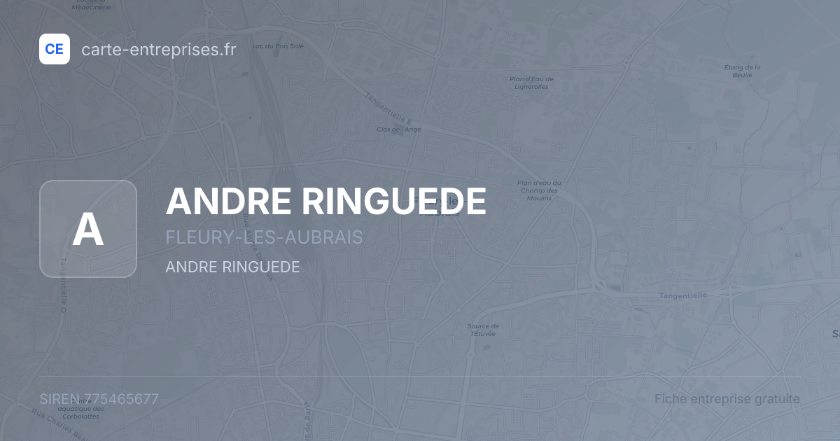 ANDRE RINGUEDE — 775465677 — fiche entreprise
