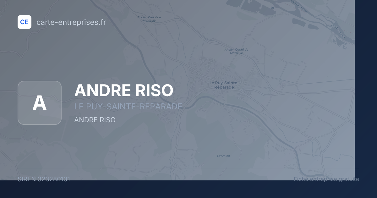 ANDRE RISO — 323280131 — fiche entreprise