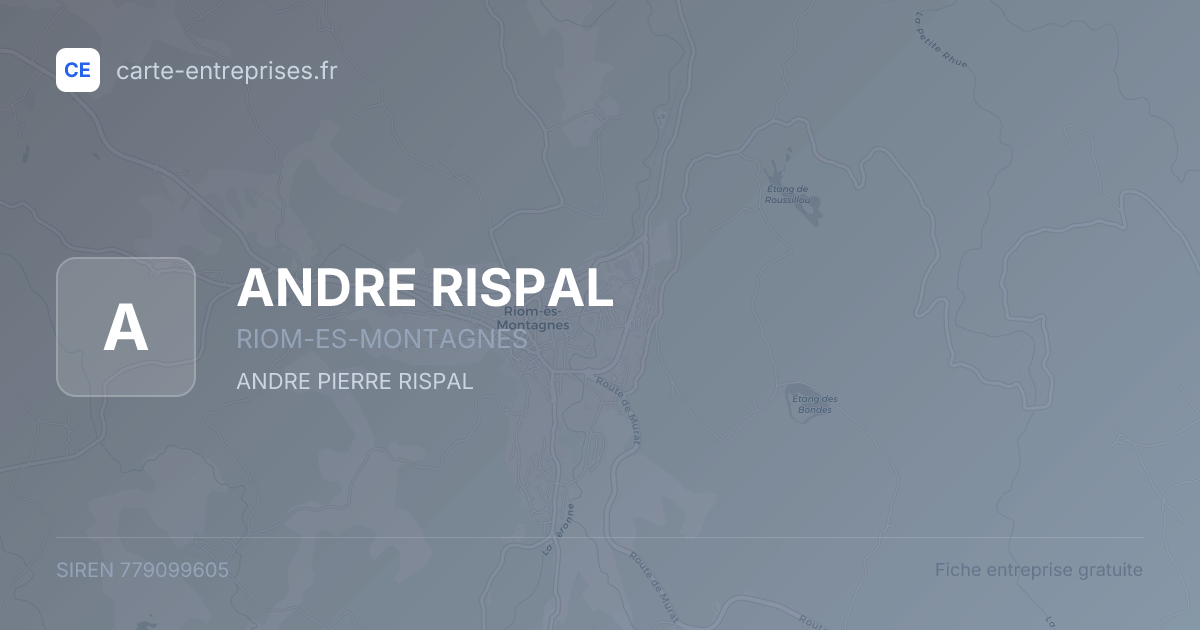ANDRE RISPAL — 779099605 — fiche entreprise