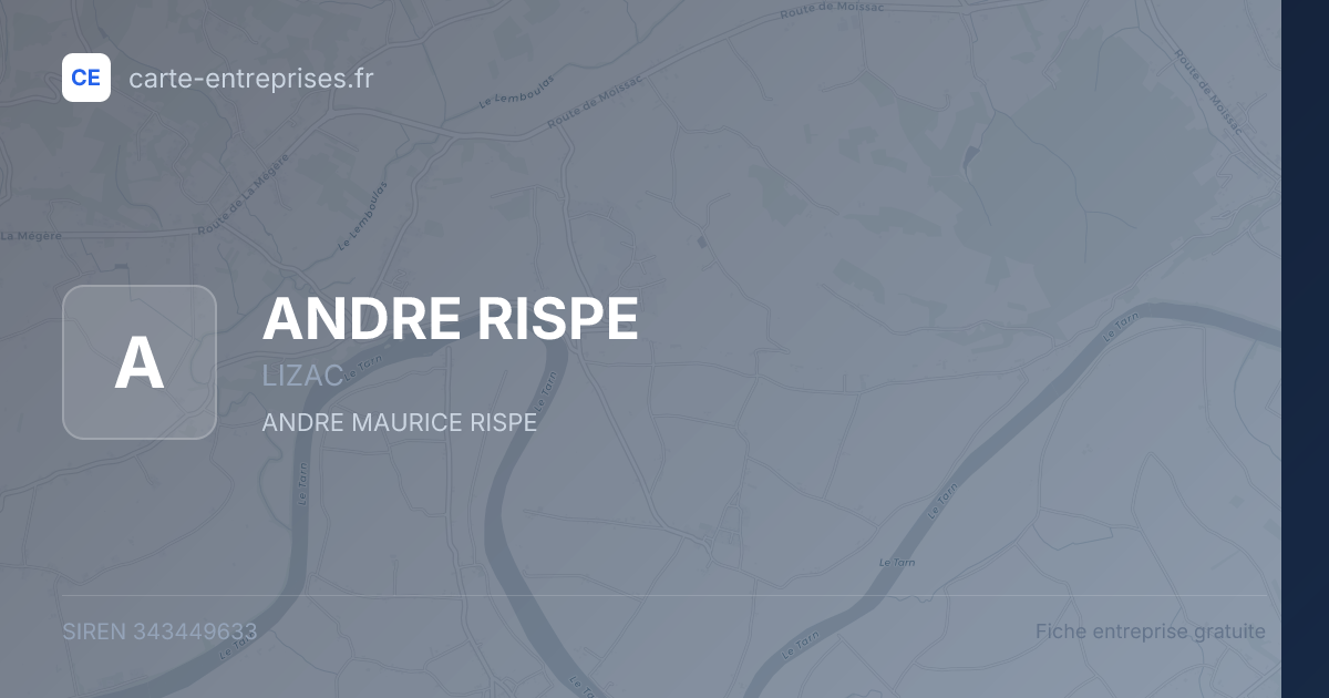 ANDRE RISPE — 343449633 — fiche entreprise