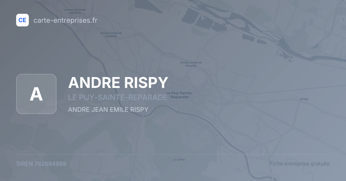 ANDRE RISPY — 782684989 — fiche entreprise
