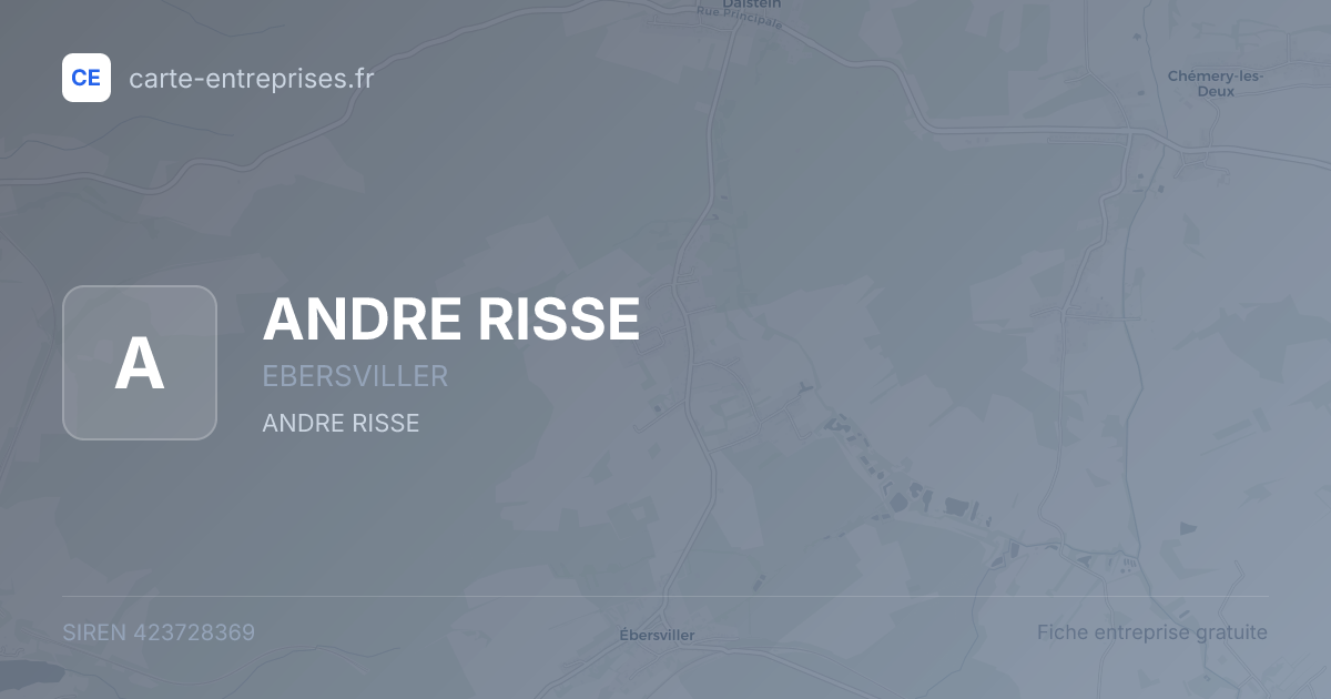 ANDRE RISSE — 423728369 — fiche entreprise