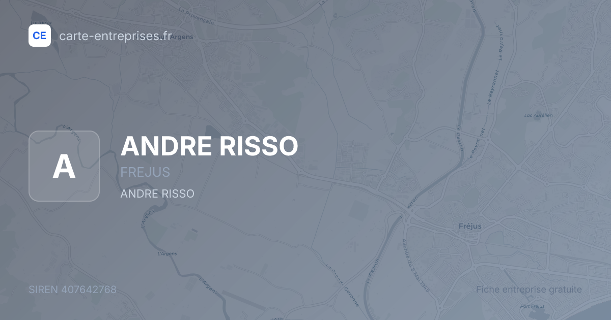 ANDRE RISSO — 407642768 — fiche entreprise