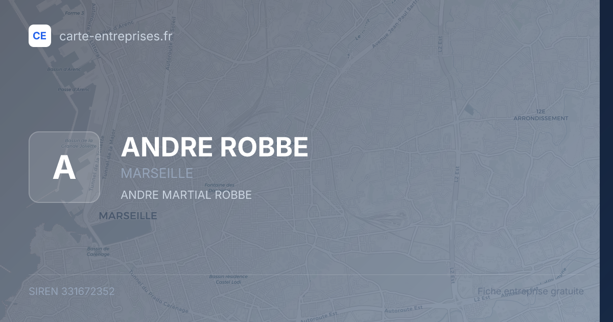 ANDRE ROBBE — 331672352 — fiche entreprise