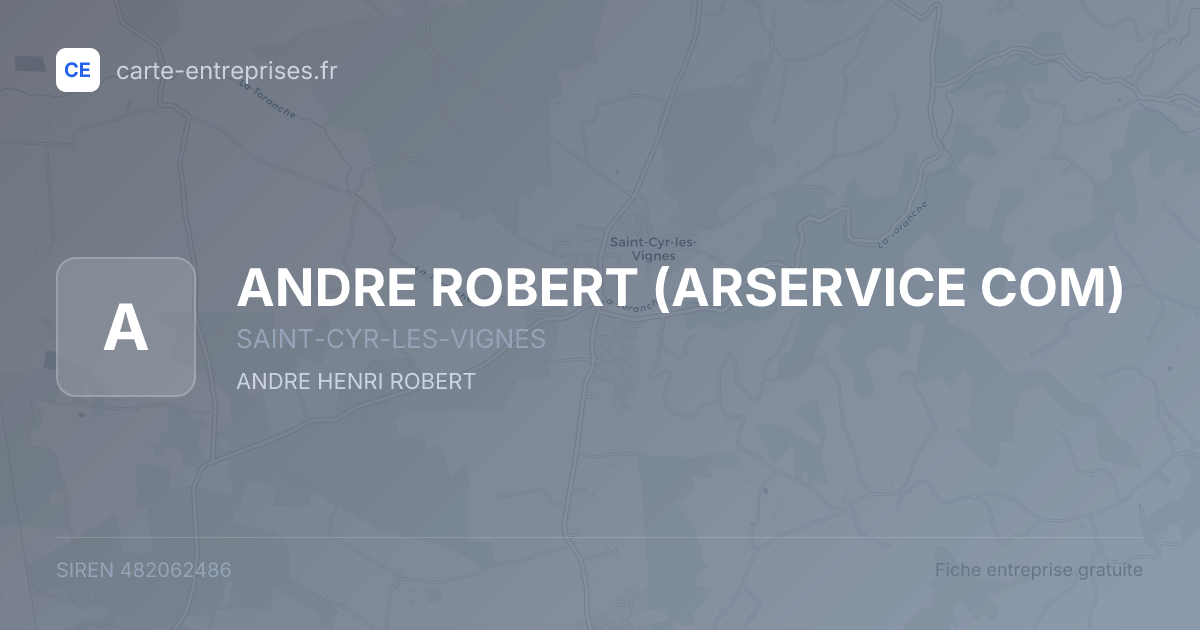 ANDRE ROBERT (ARSERVICE COM) — 482062486 — fiche entreprise