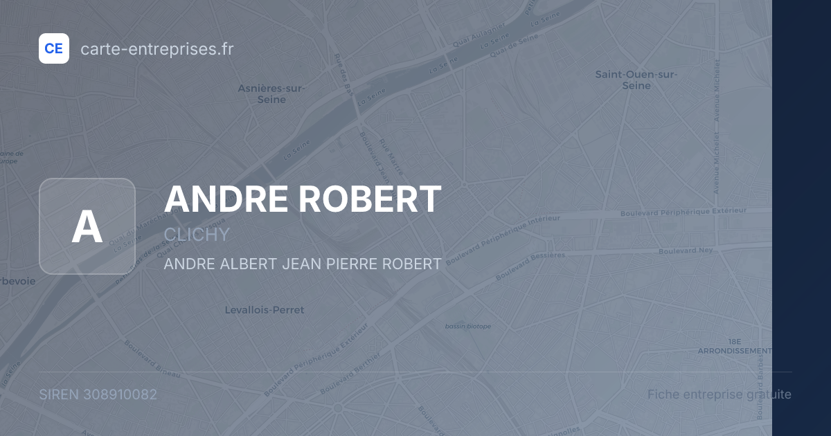 ANDRE ROBERT — 308910082 — fiche entreprise