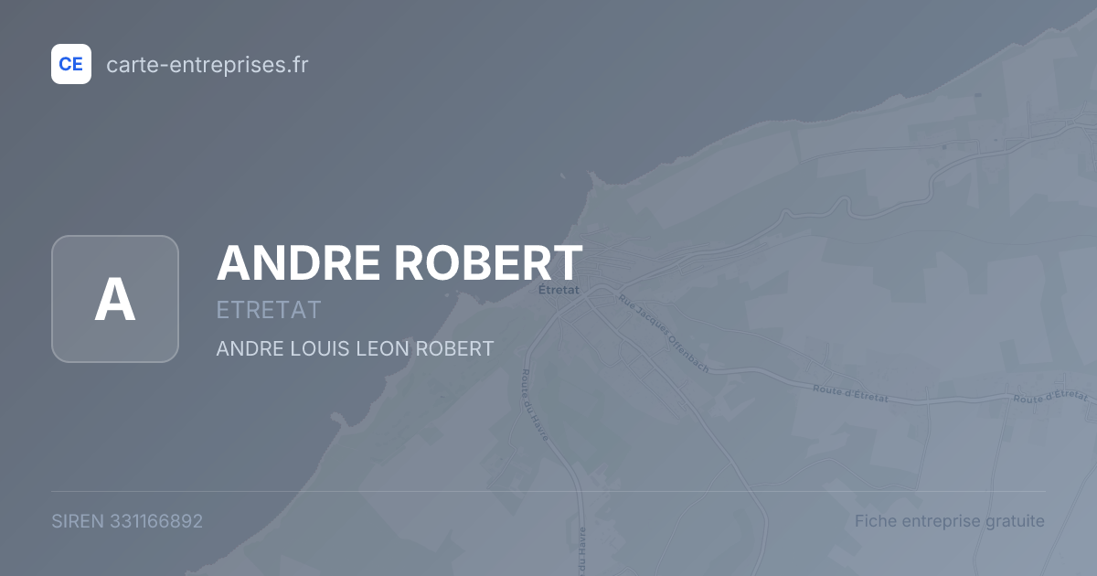 ANDRE ROBERT — 331166892 — fiche entreprise