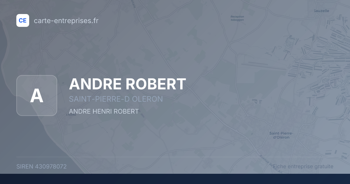 ANDRE ROBERT — 430978072 — fiche entreprise