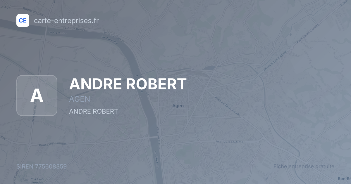 ANDRE ROBERT — 775608359 — fiche entreprise