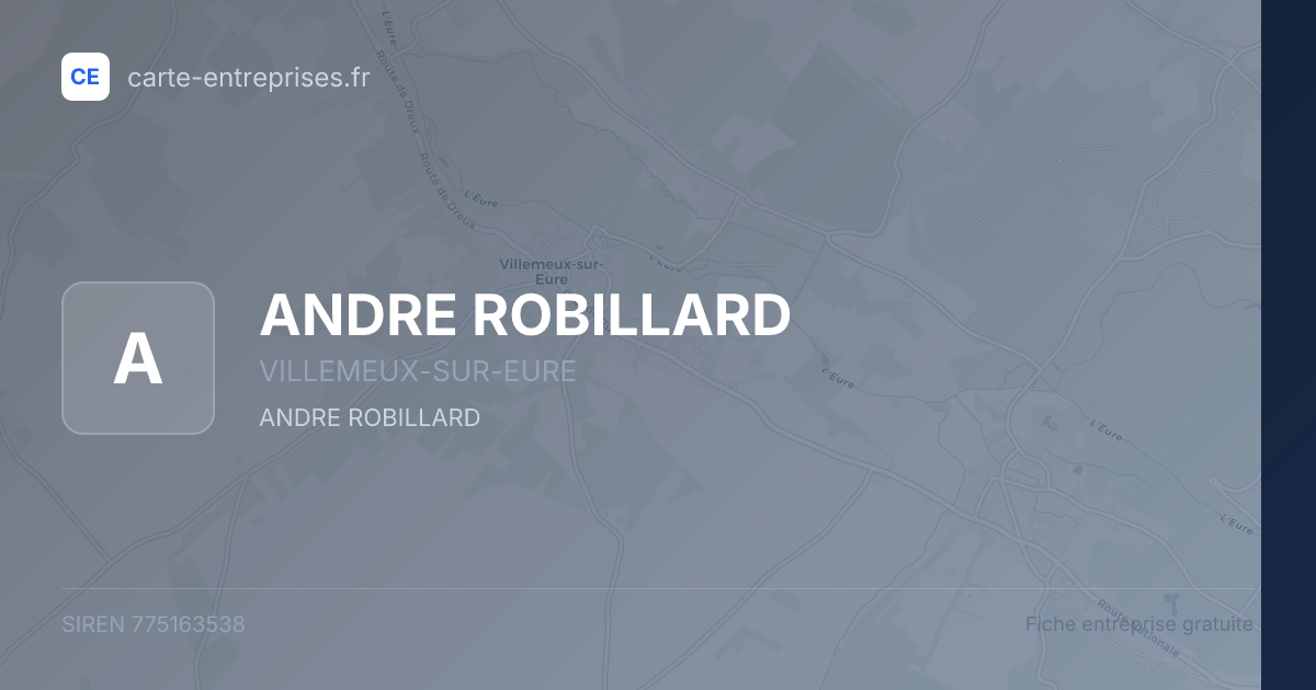 ANDRE ROBILLARD — 775163538 — fiche entreprise