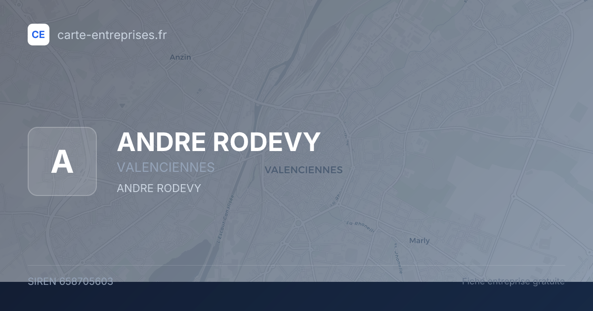 ANDRE RODEVY — 658705603 — fiche entreprise