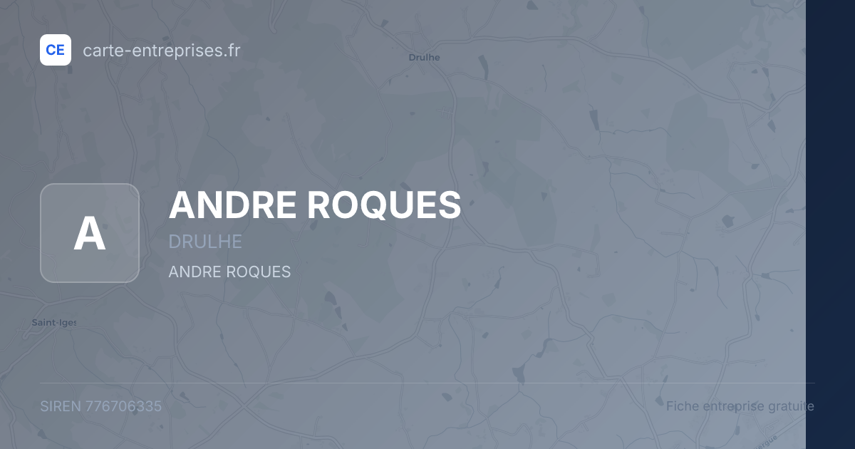 ANDRE ROQUES — 776706335 — fiche entreprise