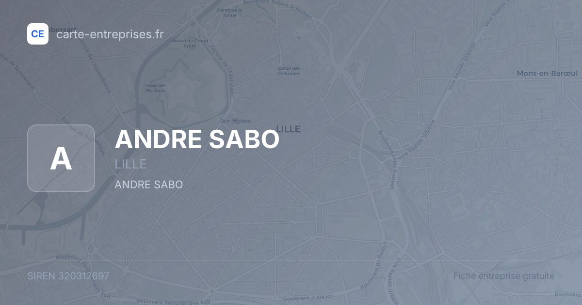 ANDRE SABO — 320312697 — fiche entreprise