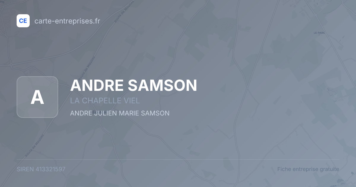 ANDRE SAMSON — 413321597 — fiche entreprise