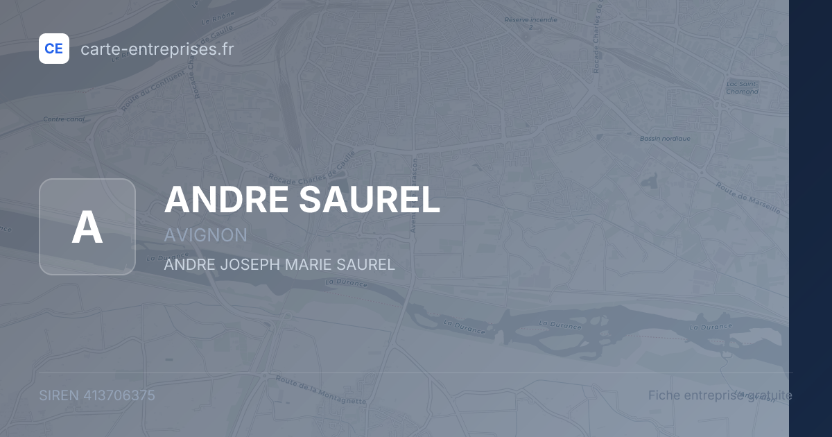 ANDRE SAUREL — 413706375 — fiche entreprise