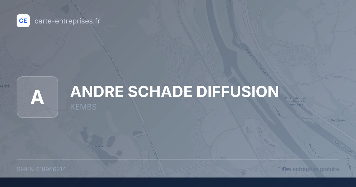 ANDRE SCHADE DIFFUSION — 418966214 — fiche entreprise