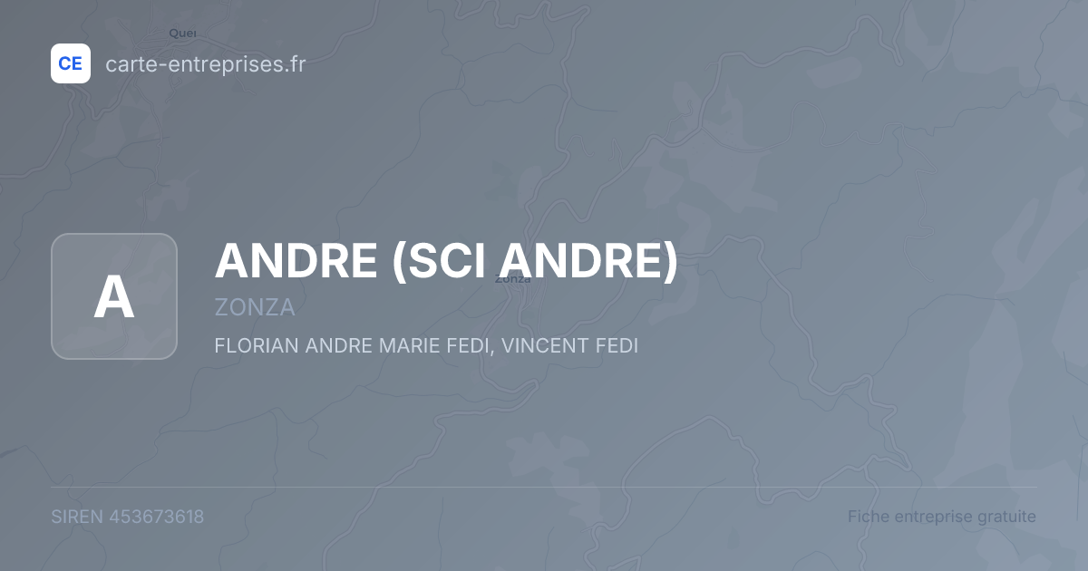 ANDRE (SCI ANDRE) — 453673618 — fiche entreprise