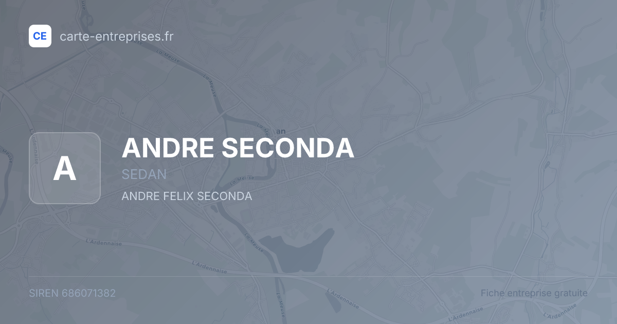 ANDRE SECONDA — 686071382 — fiche entreprise