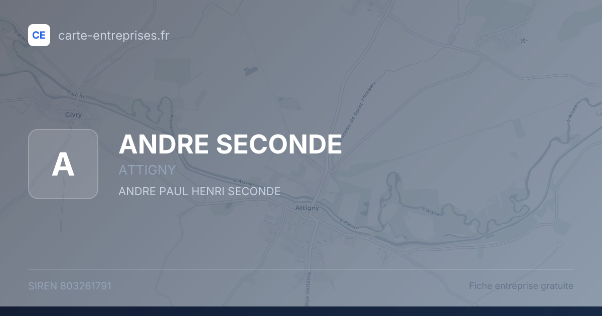 ANDRE SECONDE — 803261791 — fiche entreprise