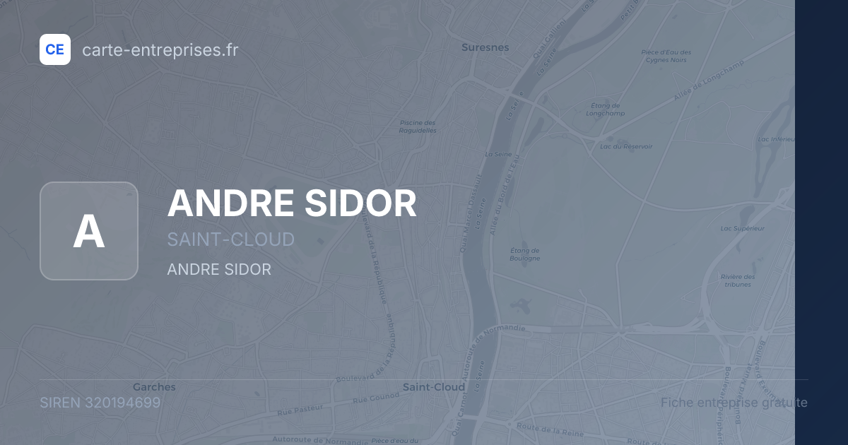 ANDRE SIDOR — 320194699 — fiche entreprise