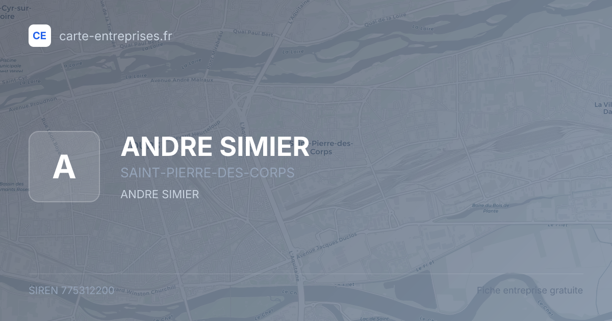 ANDRE SIMIER — 775312200 — fiche entreprise