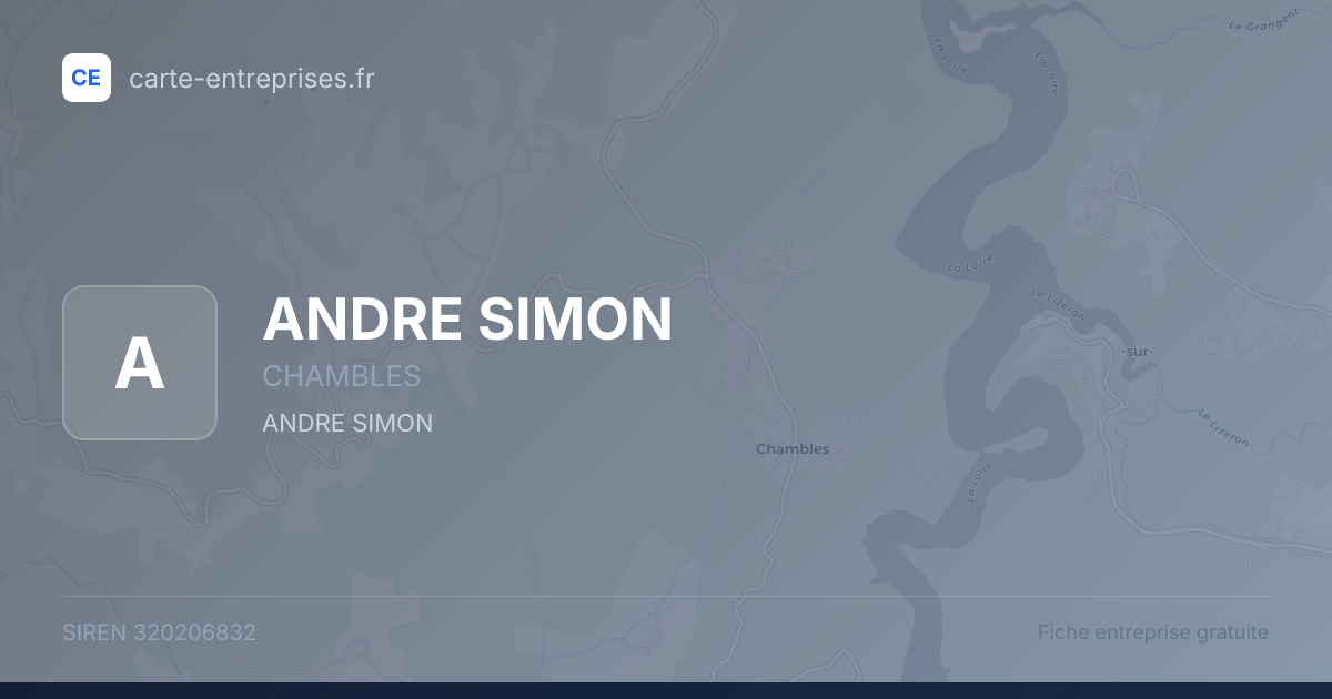 ANDRE SIMON — 320206832 — fiche entreprise