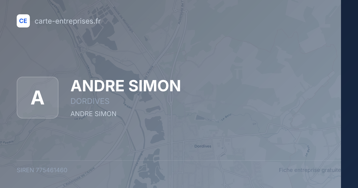 ANDRE SIMON — 775461460 — fiche entreprise