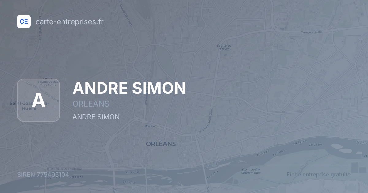 ANDRE SIMON — 775495104 — fiche entreprise