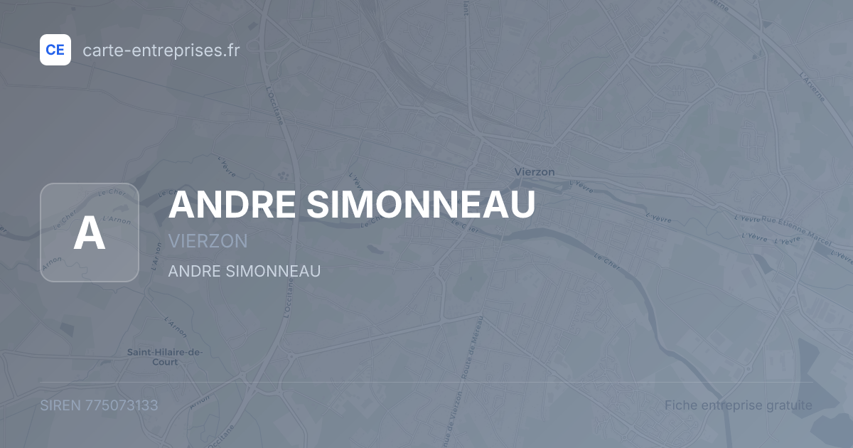ANDRE SIMONNEAU — 775073133 — fiche entreprise