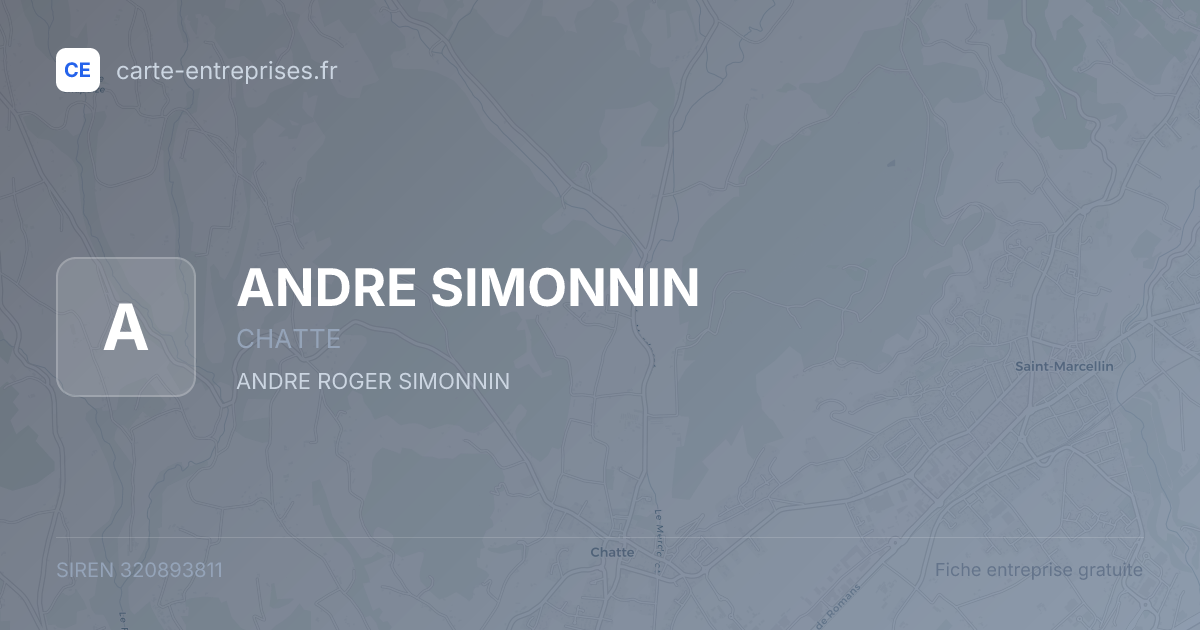 ANDRE SIMONNIN — 320893811 — fiche entreprise