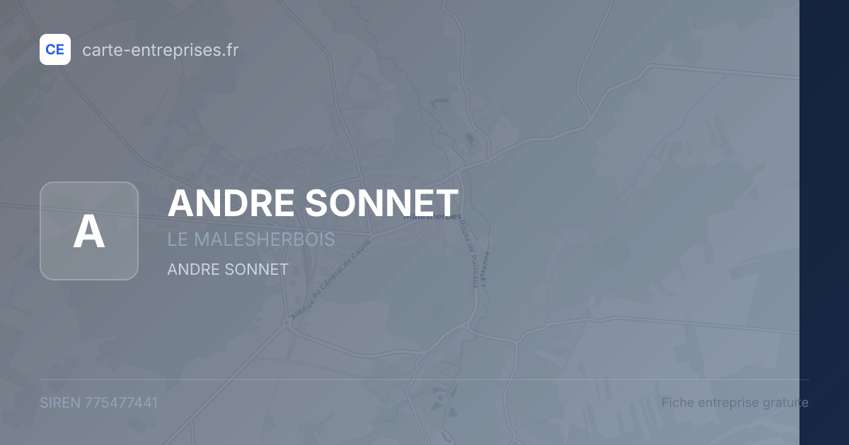 ANDRE SONNET — 775477441 — fiche entreprise
