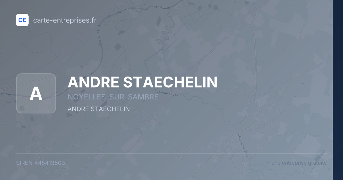 ANDRE STAECHELIN — 445413503 — fiche entreprise