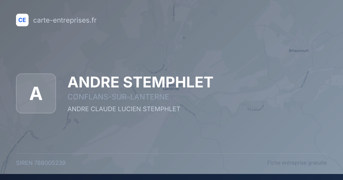 ANDRE STEMPHLET — 788005239 — fiche entreprise