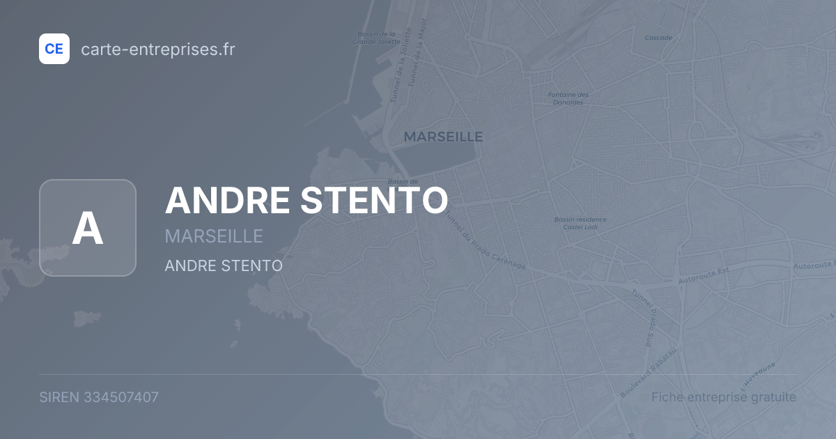 ANDRE STENTO — 334507407 — fiche entreprise