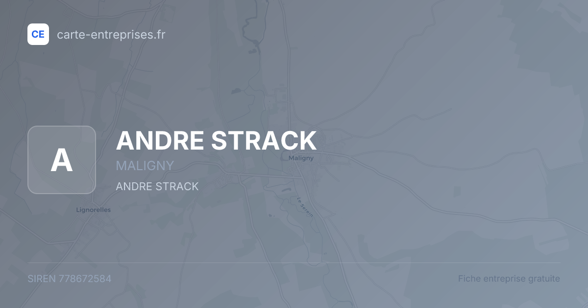 ANDRE STRACK — 778672584 — fiche entreprise
