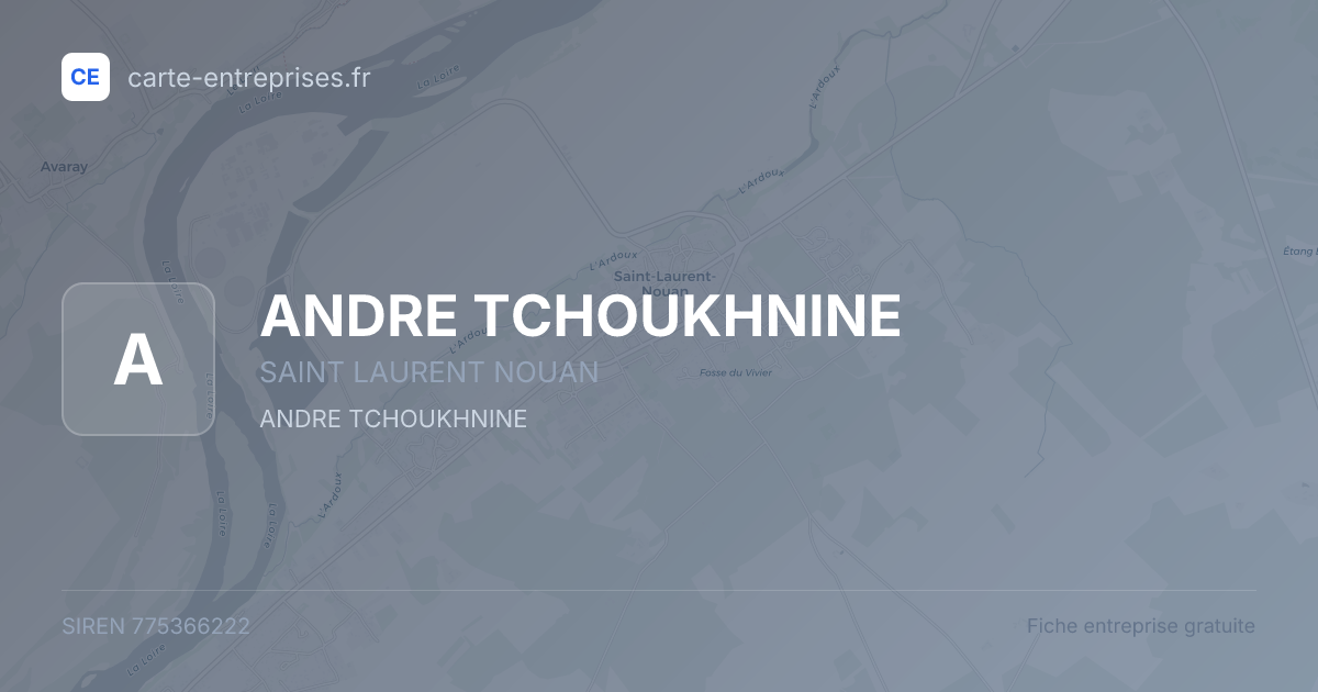 ANDRE TCHOUKHNINE — 775366222 — fiche entreprise