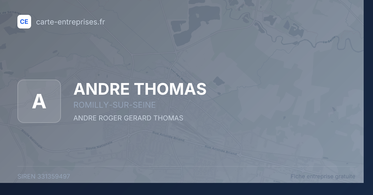 ANDRE THOMAS — 331359497 — fiche entreprise