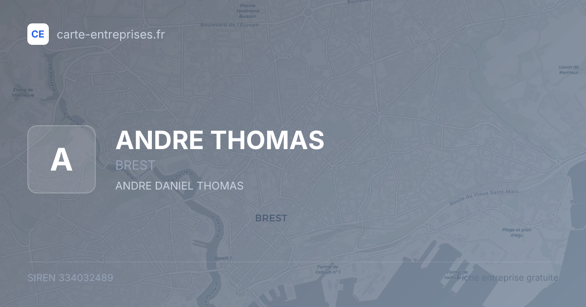 ANDRE THOMAS — 334032489 — fiche entreprise