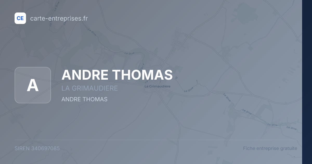 ANDRE THOMAS — 340697085 — fiche entreprise