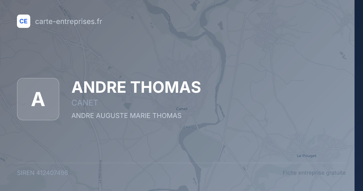ANDRE THOMAS — 412407496 — fiche entreprise