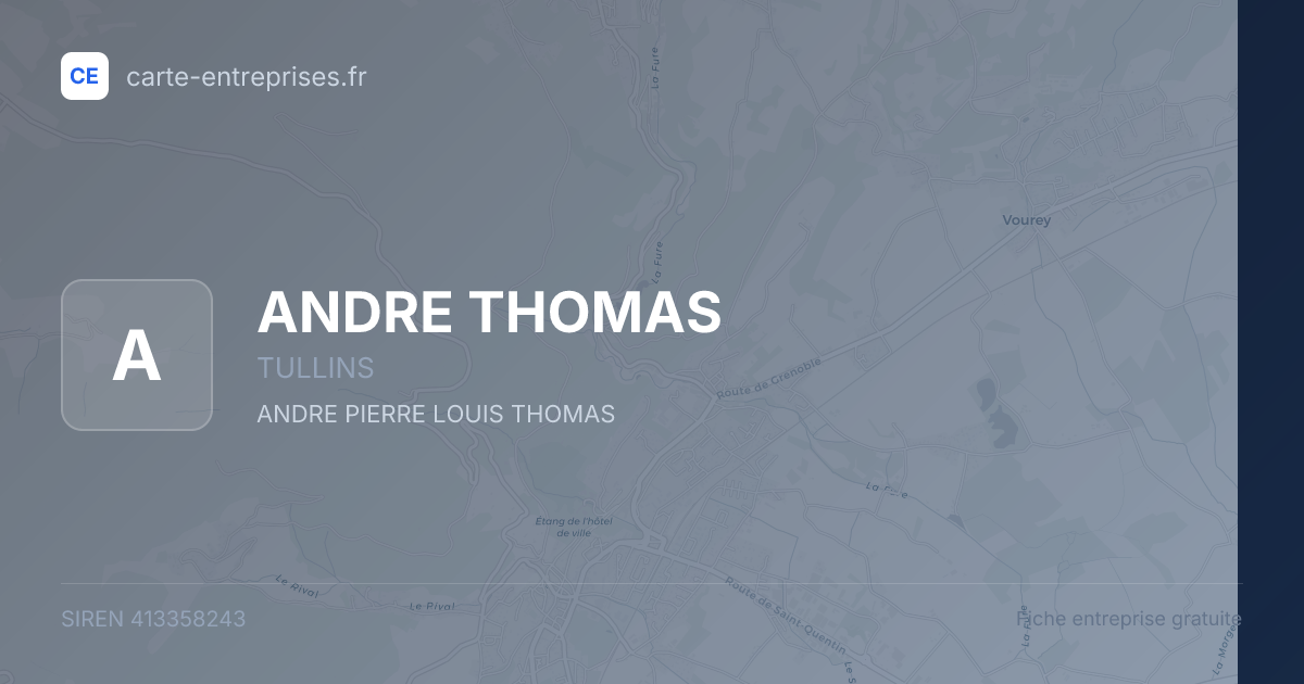 ANDRE THOMAS — 413358243 — fiche entreprise