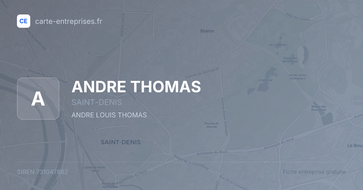 ANDRE THOMAS — 731047882 — fiche entreprise