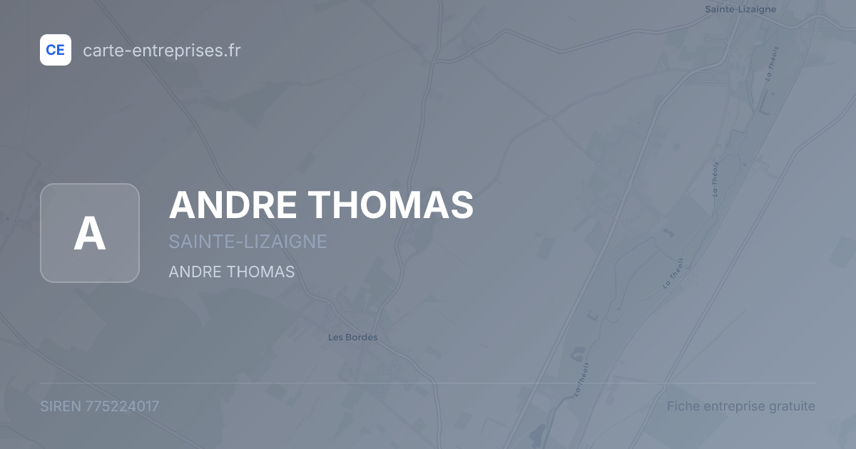 ANDRE THOMAS — 775224017 — fiche entreprise