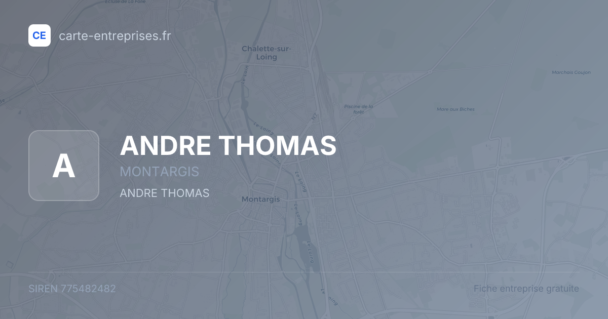ANDRE THOMAS — 775482482 — fiche entreprise