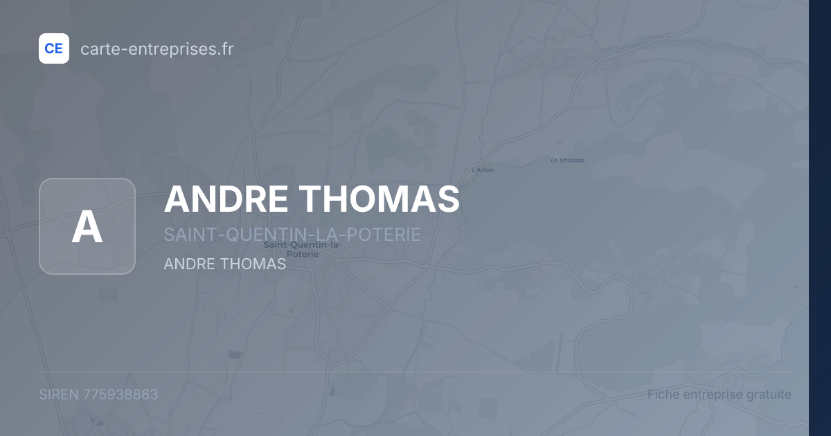 ANDRE THOMAS — 775938863 — fiche entreprise