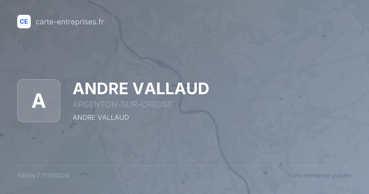 ANDRE VALLAUD — 775168024 — fiche entreprise