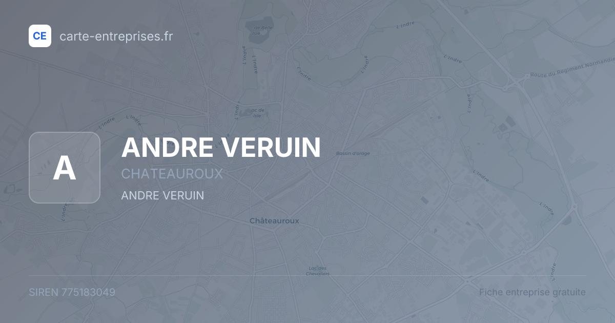 ANDRE VERUIN — 775183049 — fiche entreprise