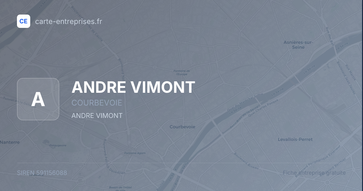 ANDRE VIMONT — 591156088 — fiche entreprise