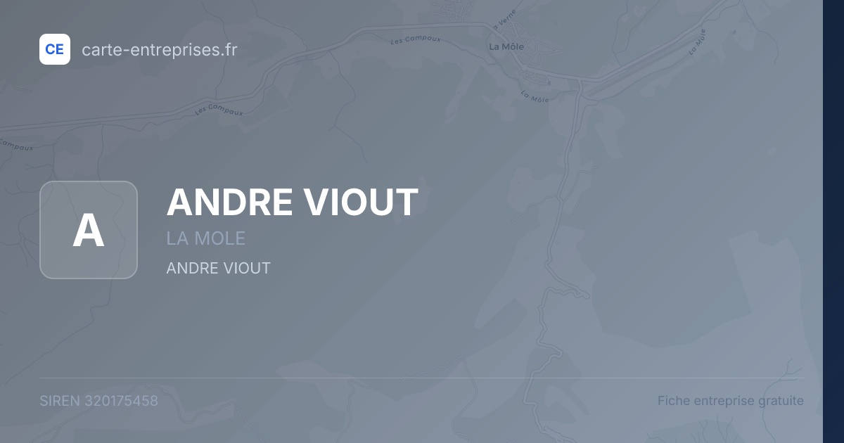 ANDRE VIOUT — 320175458 — fiche entreprise